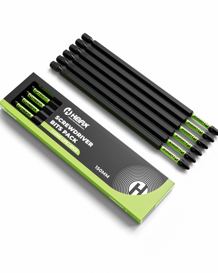 150mm PH2 Impact Long Screwdriver Bit Set (Magnetic) – Heifix
