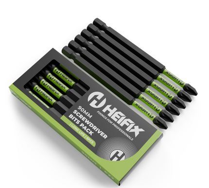 90mm PH2 Impact Long Screwdriver Bit Set (Magnetic) – Eco Storage Box – Heifix