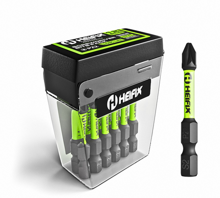 PZ2 Impact Screwdriver Bit Set 50mm (Magnetic) – 12 Pack – Heifix