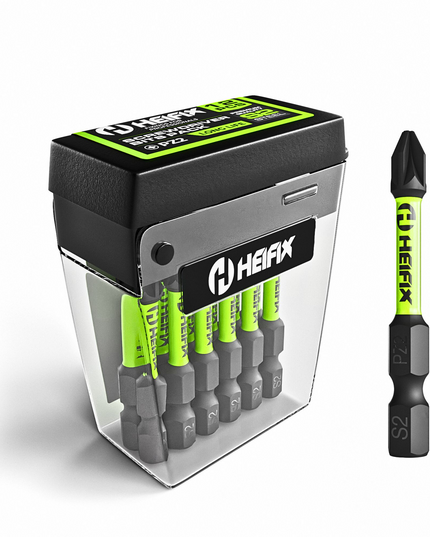 PZ2 Impact Screwdriver Bit Set 50mm (Magnetic) – 12 Pack – Heifix