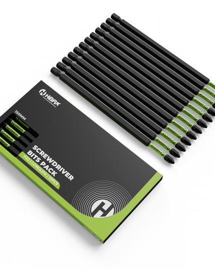 150mm PZ2 Impact Long Screwdriver Bit Set (Magnetic) – Heifix