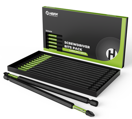 150mm PH2 Impact Long Screwdriver Bit Set (Magnetic) – Heifix