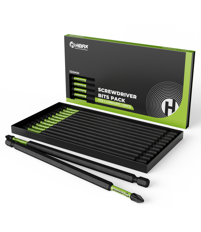 PZ2 Impact Long Screwdriver Bit Set 150mm (Magnetic) – Heifix