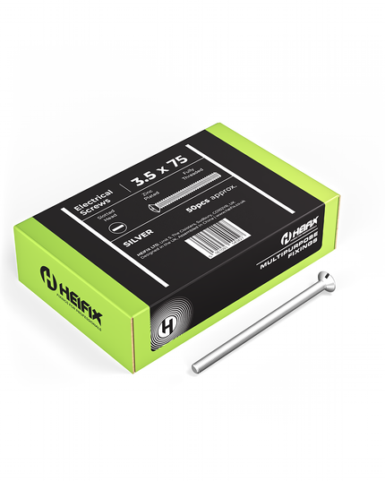 Heifix M3.5 Long Electrical Screws for Light Switches & Plug Sockets