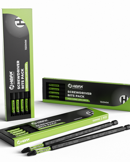 150mm PZ2 Impact Long Screwdriver Bit Set (Magnetic) – Heifix