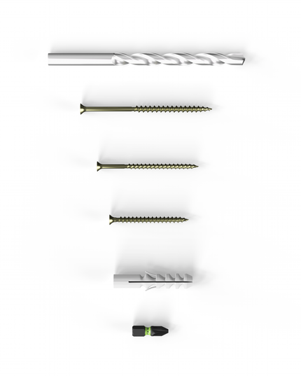 320 Piece Wall Plug & Screw Set (Eco Storage Box) – Free 6mm Masonry Drill Bit + PZ2 Bit – Heifix