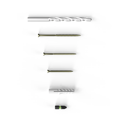 Heifix 320pcs Wall Plug and Screw Set In Eco Storage Box - FREE 6mm Masonry Drill Bit and PZ2 Bit - Assorted Sizes for Masonry and Wood, Ideal for DIY and Home Project