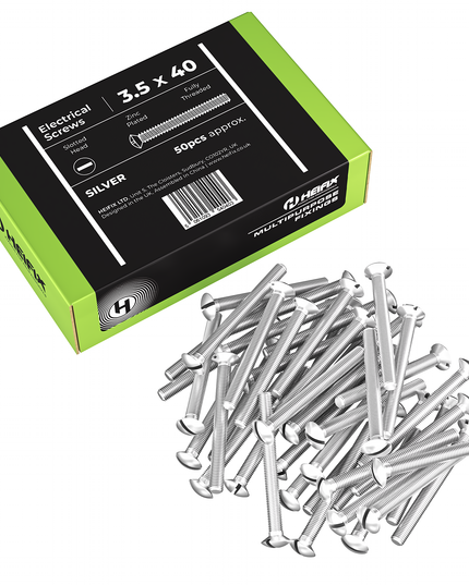 Heifix M3.5 Long Electrical Screws for Light Switches & Plug Sockets