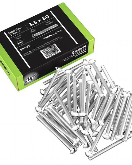 Heifix M3.5 Long Electrical Screws for Light Switches & Plug Sockets