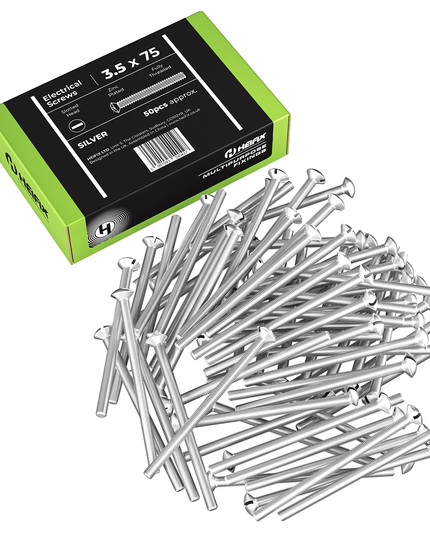 Heifix M3.5 Long Electrical Screws for Light Switches & Plug Sockets