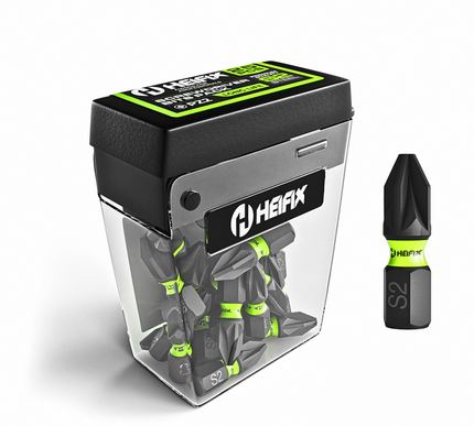 PZ2 Impact Screwdriver Bit Set 25mm (Magnetic) – 25 Pack – Heifix