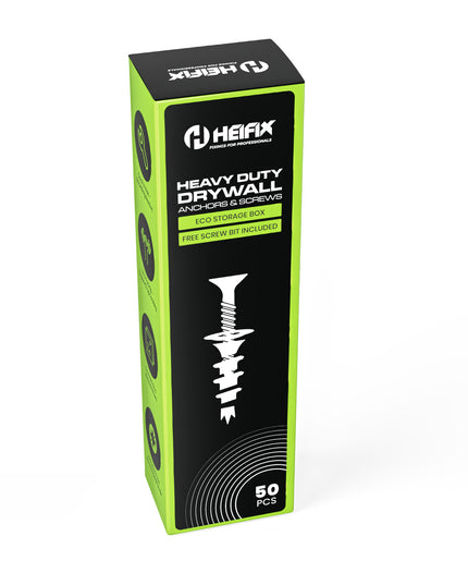 HEFIX heavy-duty drywall screw packaging - Heifix