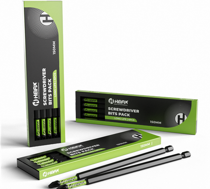 150mm PH2 Impact Long Screwdriver Bit Set (Magnetic) – Heifix