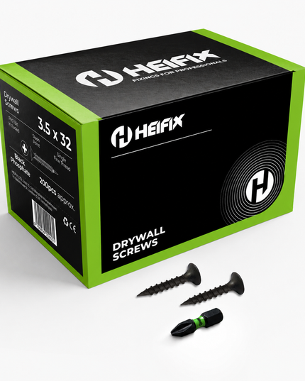 Drywall Plasterboard Screws – Free PH2 Screw Bit Included – Heifix