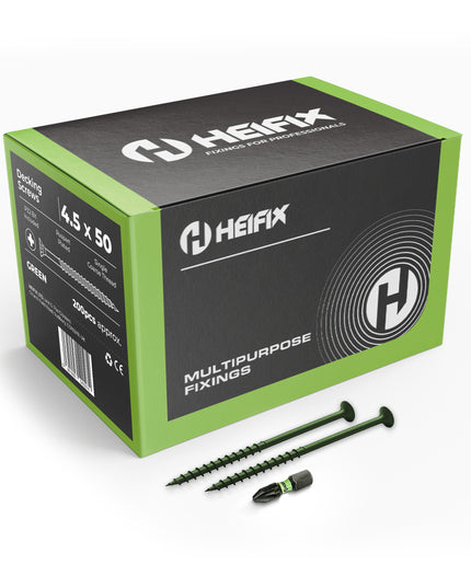 Decking Screws Pozi Countersunk – Free Screw Bit Included – Heifix