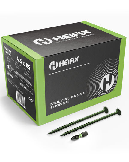 Decking Screws Pozi Countersunk – Free Screw Bit Included – Heifix