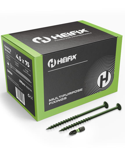 Decking Screws Pozi Countersunk – Free Screw Bit Included – Heifix