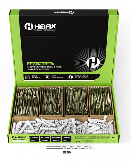 HEIFIX screw and plug assortment pack -  Heifix