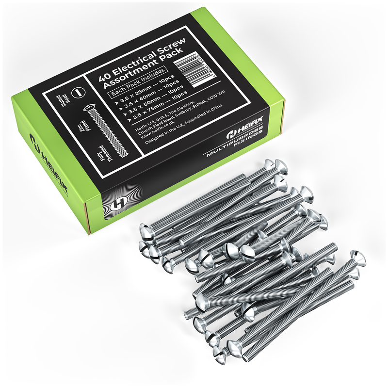 Electrical Screw Assortment Set - M3.5 x 25-75mm (Eco Storage Box) – 40pcs