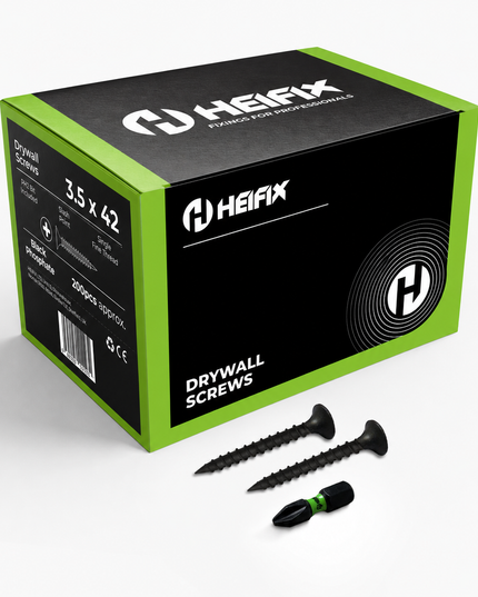 Drywall Plasterboard Screws – Free PH2 Screw Bit Included – Heifix