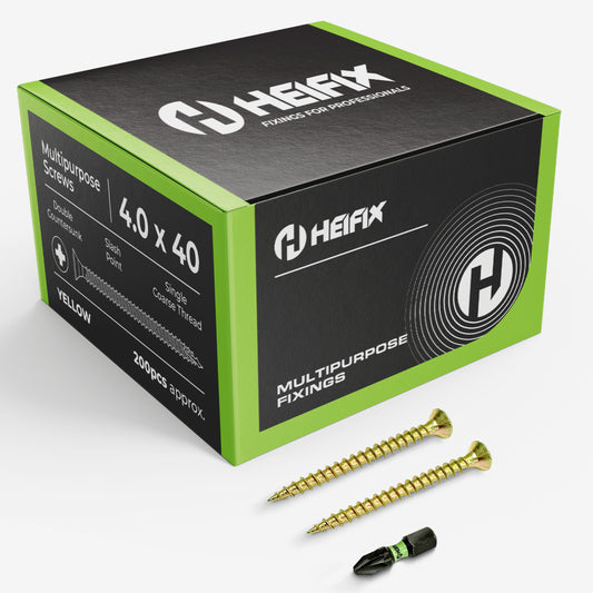 Heifix Multi-Purpose Wood Screws 4.0 x 40mm