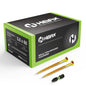 Heifix Multi-Purpose Wood Screws 5.0 x 60mm - FREE 25mm PZ2 Bit Included