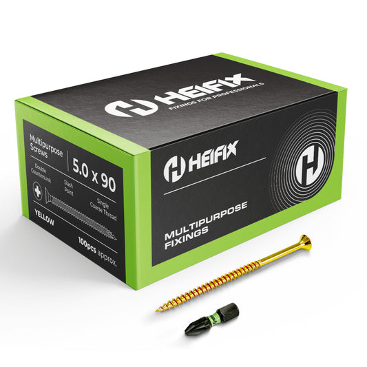 Heifix Multi-Purpose Wood Screws 5.0 x 90mm