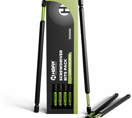 150mm PH2 Impact Long Screwdriver Bit Set (Magnetic) – Heifix