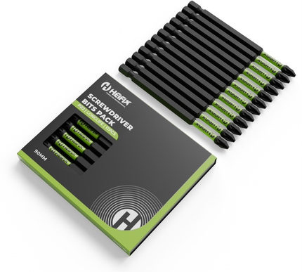 Set of screwdriver bits with a branded packaging - Heifix