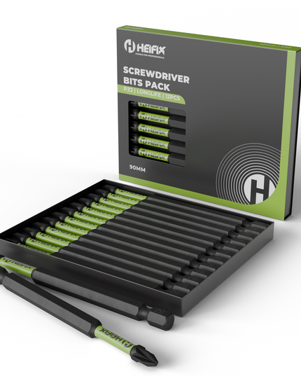 HEIFIX screwdriver bits pack with black and green bits - Heifix