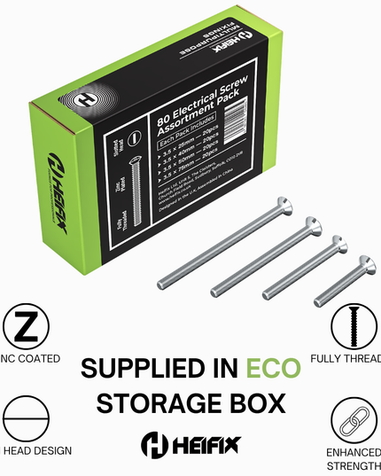 Electrical Screw Assortment Set - M3.5 x 25-75mm (Eco Storage Box)