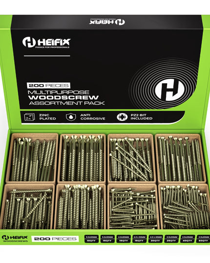 HELIFIX multipurpose woodscrew assortment - Heifix