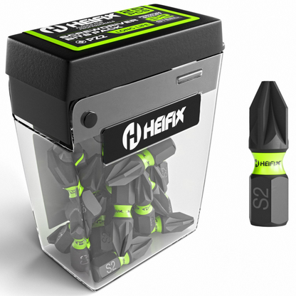 Heifix Impact Screwdriver Drill Screw Bit Sets PZ2 PH2 TicTac Box