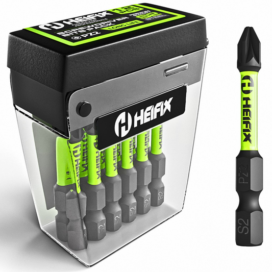 Heifix Impact Screwdriver Drill Screw Bit Sets PZ2 PH2 TicTac Box