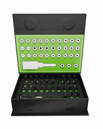 34 Piece Professional Magnetic Screwdriver Bit Set (Eco Storage Box) – Heifix
