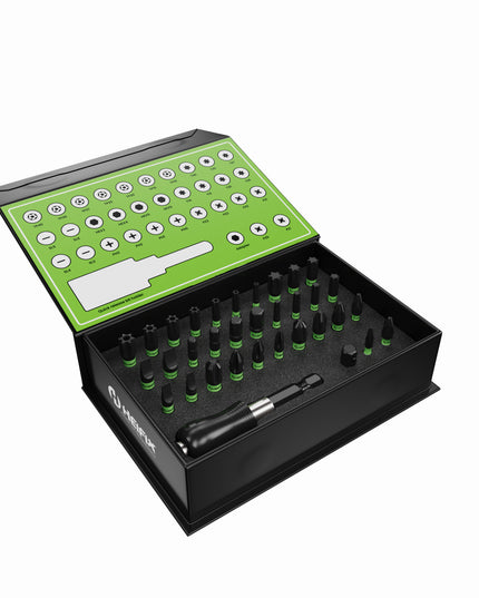 34 Piece Professional Magnetic Screwdriver Bit Set (Eco Storage Box) – Heifix