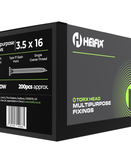 Multipurpose Wood Screws (TORX, Double Countersunk)‚ Free Screw Bit Included‚ Heifix