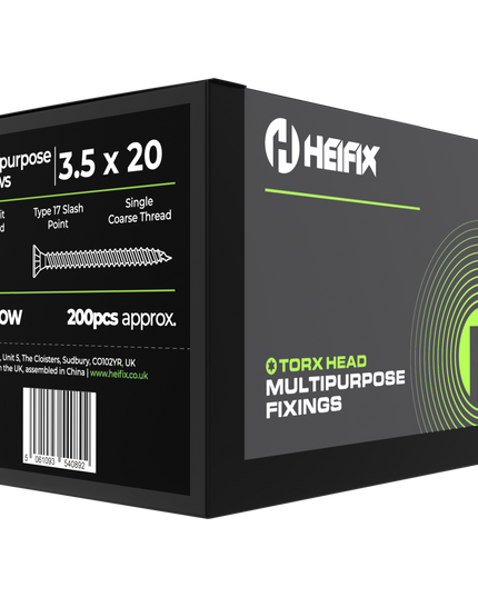 Multipurpose Wood Screws (TORX, Double Countersunk)‚ Free Screw Bit Included‚ Heifix