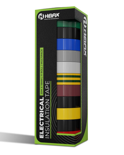 electrical insulation tape packaging with multicolor rolls - Heifix