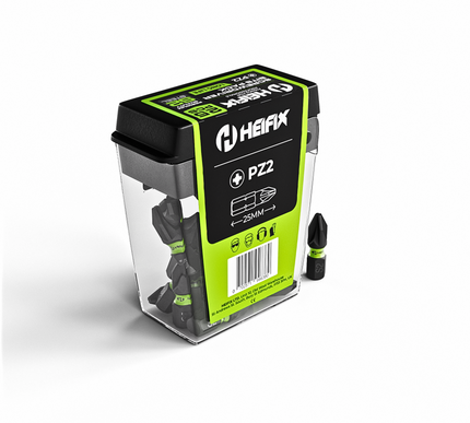 PZ2 Impact Screwdriver Bit Set 25mm (Magnetic) – 25 Pack – Heifix