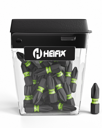 PH2 Impact Screwdriver Bit Set 25mm (Magnetic) – 25 Pack – Heifix
