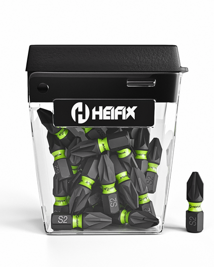 PZ2 Impact Screwdriver Bit Set 25mm (Magnetic) – 25 Pack – Heifix