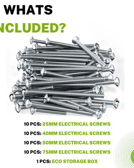 Electrical Screw Assortment Set - M3.5 x 25-75mm (Eco Storage Box)